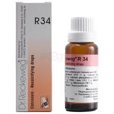 Dr. Reckeweg R34 Recalcifying, Calcium , Osteoprosis  Drops 22ml
